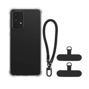 Husa Kwmobile cu jnur detasabil pentru Samsung Galaxy A52/Galaxy A52 5G/Galaxy A52s 5G, Transparent/Negru, Silicon, KWM000021UF001C - Img 2