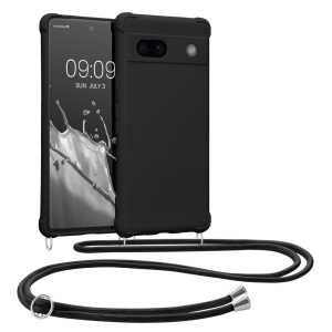 Husa Kwmobile cu jnur pentru Google Pixel 7a, Negru, Silicon, 61600.01 - Img 1