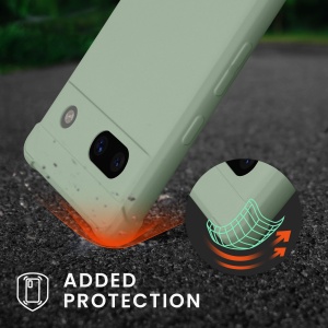 Husa Kwmobile cu jnur pentru Google Pixel 7a, Verde deschis, Silicon, 61600.172 - Img 5