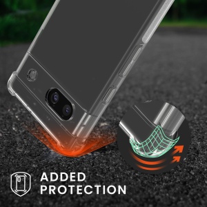 Husa Kwmobile cu jnur pentru Google Pixel 8a, Transparent/Negru, Silicon, KWM000020KZ001C - Img 5