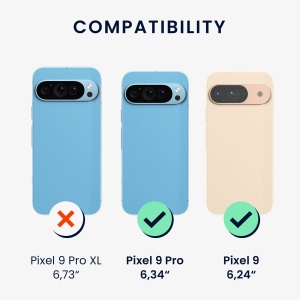 Husa Kwmobile cu jnur pentru Google Pixel 9/Pixel 9 Pro, Verde deschis, Silicon, KWM000020PY003C - Img 6