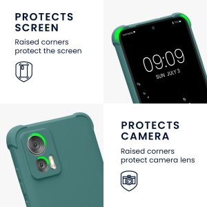 Husa Kwmobile cu jnur pentru Motorola Edge 30 Neo, Verde, Silicon, KWM0000199S005C - Img 4