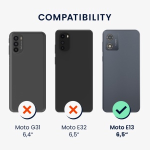 Husa Kwmobile cu jnur pentru Motorola Moto E13, Multicolor, Silicon, KWM000019ZF003C - Img 6