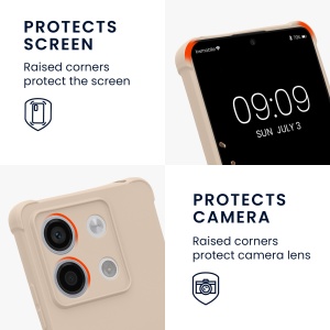 Husa Kwmobile cu jnur pentru Xiaomi Redmi Note 13, Crem, Silicon, KWM000020NC002C - Img 4