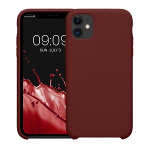 Husa Kwmobile pentru Apple iPhone 11, Rosu inchis, Silicon, KWM000010EY113C - Img 2