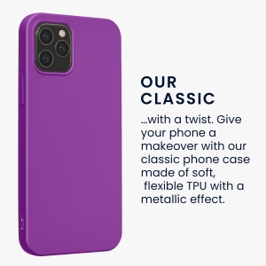 Husa Kwmobile pentru Apple iPhone 12/iPhone 12 Pro, Violet, Silicon, KWM000013WJ008C - Img 4