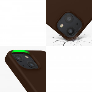 Husa kwmobile pentru Apple iPhone 13 Mini, Silicon, Maro, 55877.247 - Img 8