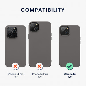Husa Kwmobile pentru Apple iPhone 14, Silicon, Gri, 59071.155 - Img 3