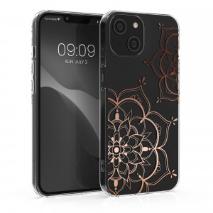 Husa Kwmobile pentru Apple iPhone 14, Silicon, Transparent/Rose Gold, 59204.03 - Img 1