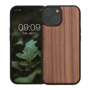 Husa Kwmobile pentru Apple iPhone 15, Maro, Lemn/Silicon, 62007.18 - Img 2