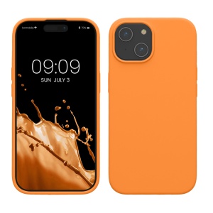 Husa Kwmobile pentru Apple iPhone 15, Portocaliu, Silicon, KWM000020CA007C - Img 1