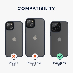 Husa Kwmobile pentru Apple iPhone 15 Pro, Albastru/Transparent, Policarbonat, 61963.17 - Img 6
