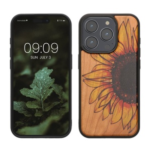 Husa Kwmobile pentru Apple iPhone 15 Pro, Multicolor, Lemn/Silicon, KWM000020EI004C - Img 1