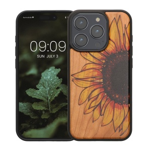 Husa Kwmobile pentru Apple iPhone 15 Pro, Multicolor, Lemn/Silicon, KWM000020EI004C - Img 2