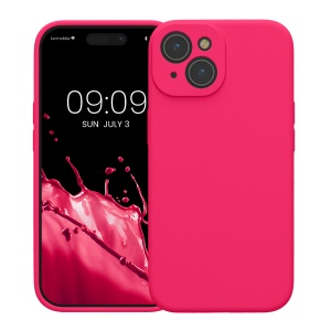 Husa Kwmobile pentru Apple iPhone 15, Roz, Silicon, KWM000022OL001C - Img 2