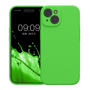 Husa Kwmobile pentru Apple iPhone 15, Verde, Silicon, KWM000022OL002C - Img 2