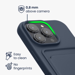 Husa Kwmobile pentru Apple iPhone 16 Pro, Albastru inchis, Silicon, KWM000022UH004C - Img 4