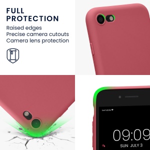 Husa Kwmobile pentru Apple iPhone SE (2022)/iPhone SE (2020)/iPhone 8, Roz inchis, Silicon, KWM0000083F050C - Img 4