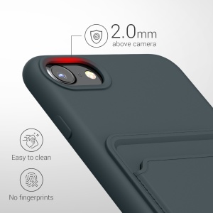Husa Kwmobile pentru Apple iPhone SE (2022)/iPhone SE (2020)/iPhone 8, Verde inchis, Silicon, KWM0000134I019C - Img 4