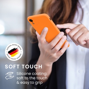 Husa Kwmobile pentru Apple iPhone XR, Portocaliu, Silicon, 49983.15 - Img 3
