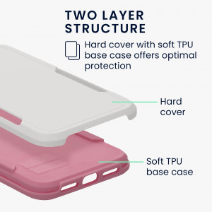Husa Kwmobile pentru Apple iPhone XR, Silicon, Alb/Roz, 59195.02 - Img 3
