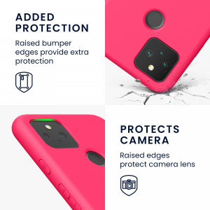 Husa kwmobile pentru Google Pixel 5, Silicon, Roz, 53778.77 - Img 4