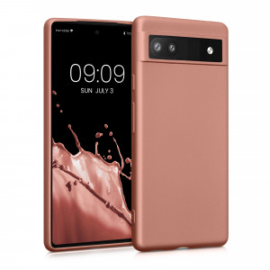 Husa Kwmobile pentru Google Pixel 6a, Silicon, Rose Gold, 57960.211 - Img 1