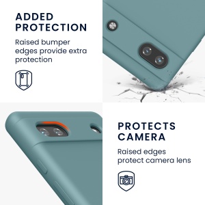 Husa Kwmobile pentru Google Pixel 6a, Verde inchis, Silicon, KWM000015FZ044C - Img 3
