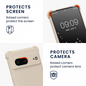 Husa Kwmobile pentru Google Pixel 7, Bej, Silicon, 59966.16 - Img 4