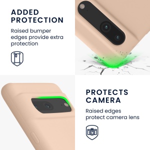 Husa Kwmobile pentru Google Pixel 7, Crem, Silicon, KWM0000171I051C - Img 3