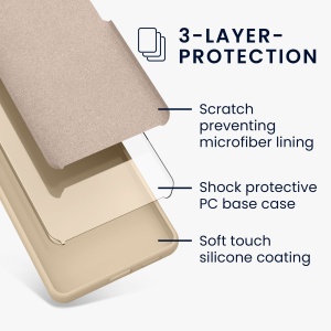 Husa Kwmobile pentru Google Pixel 7a, Crem, Silicon, KWM000019YE013C - Img 5