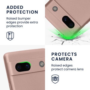 Husa Kwmobile pentru Google Pixel 7a, Crem, Silicon, KWM000019YG014C - Img 4