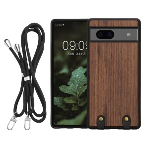 Husa Kwmobile pentru Google Pixel 7a, Maro, Lemn, KWM000020JW001C - Img 1