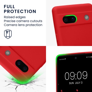 Husa Kwmobile pentru Google Pixel 7a, Rosu, Silicon, KWM000019YF034C - Img 4