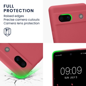 Husa Kwmobile pentru Google Pixel 7a, Roz inchis, Silicon, KWM000019YF024C - Img 4