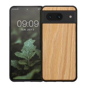 Husa Kwmobile pentru Google Pixel 8, Maro, Lemn/Silicon, KWM0000208X003C - Img 2
