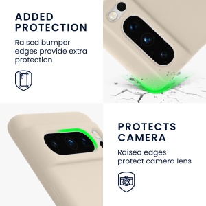 Husa Kwmobile pentru Google Pixel 8 Pro, Crem, Silicon, KWM0000208G019C - Img 4
