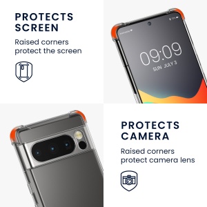 Husa Kwmobile pentru Google Pixel 8 Pro, Transparent/Negru, Silicon, 61864.01 - Img 8