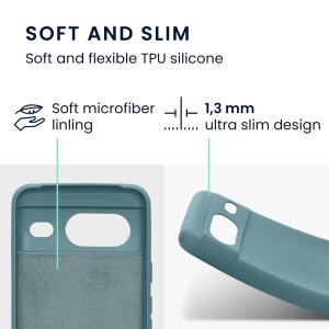 Husa Kwmobile pentru Google Pixel 8, Verde, Silicon, KWM0000208L017C - Img 5