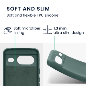 Husa Kwmobile pentru Google Pixel 8, Verde, Silicon, KWM0000208L026C - Img 5