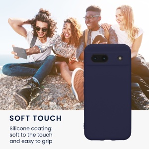Husa Kwmobile pentru Google Pixel 8a, Albastru inchis, Silicon, KWM000020KU028C - Img 3