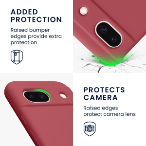 Husa Kwmobile pentru Google Pixel 8a, Roz inchis, Silicon, KWM000020KQ018C - Img 4