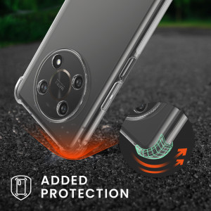 Husa Kwmobile pentru Honor Magic 4 Lite 5G, Silicon, Transparent/Negru, 58581.01 - Img 3