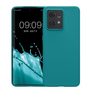 Husa Kwmobile pentru Motorola Edge 40 Neo, Verde inchis, Silicon, KWM000022NU002C - Img 2