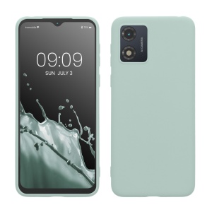 Husa Kwmobile pentru Motorola Moto E13, Verde deschis, Silicon, KWM000018HK005C - Img 1