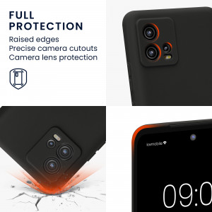 Husa kwmobile pentru Motorola Moto G72, Silicon, Negru, 60342.47 - Img 4