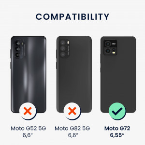 Husa kwmobile pentru Motorola Moto G72, Silicon, Negru, 60342.47 - Img 5