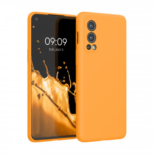 Husa kwmobile pentru OnePlus Nord 2 5G, Silicon, Portocaliu, 56070.191 - Img 1