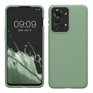 Husa kwmobile pentru OnePlus Nord 2T , Silicon, Verde, 58764.243 - Img 1