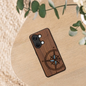 Husa Kwmobile pentru OnePlus Nord 3 5G, Maro/Albastru, Lemn, KWM0000204Y003C - Img 5